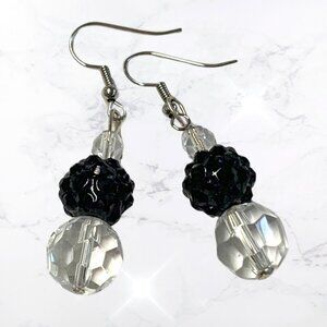 Black and white Earrings Hand made
